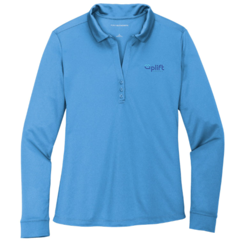 Uplift - Port Authority Ladies Silk Touch Performance Long Sleeve Polo v1