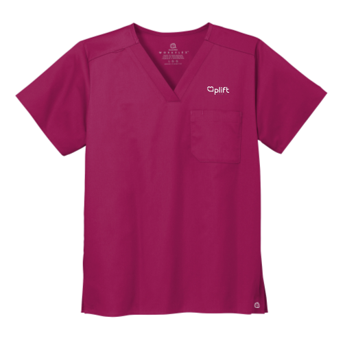 Uplift - WonderWink Unisex WorkFlex Chest Pocket V-Neck Top v1