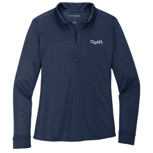 Uplift - Port Authority Ladies Silk Touch Performance Long Sleeve Polo v2