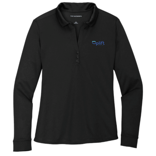 Uplift - Port Authority Ladies Silk Touch Performance Long Sleeve Polo v1